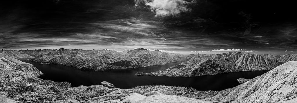 Como Lake Landscape from Tremezzo Mount IR Digital